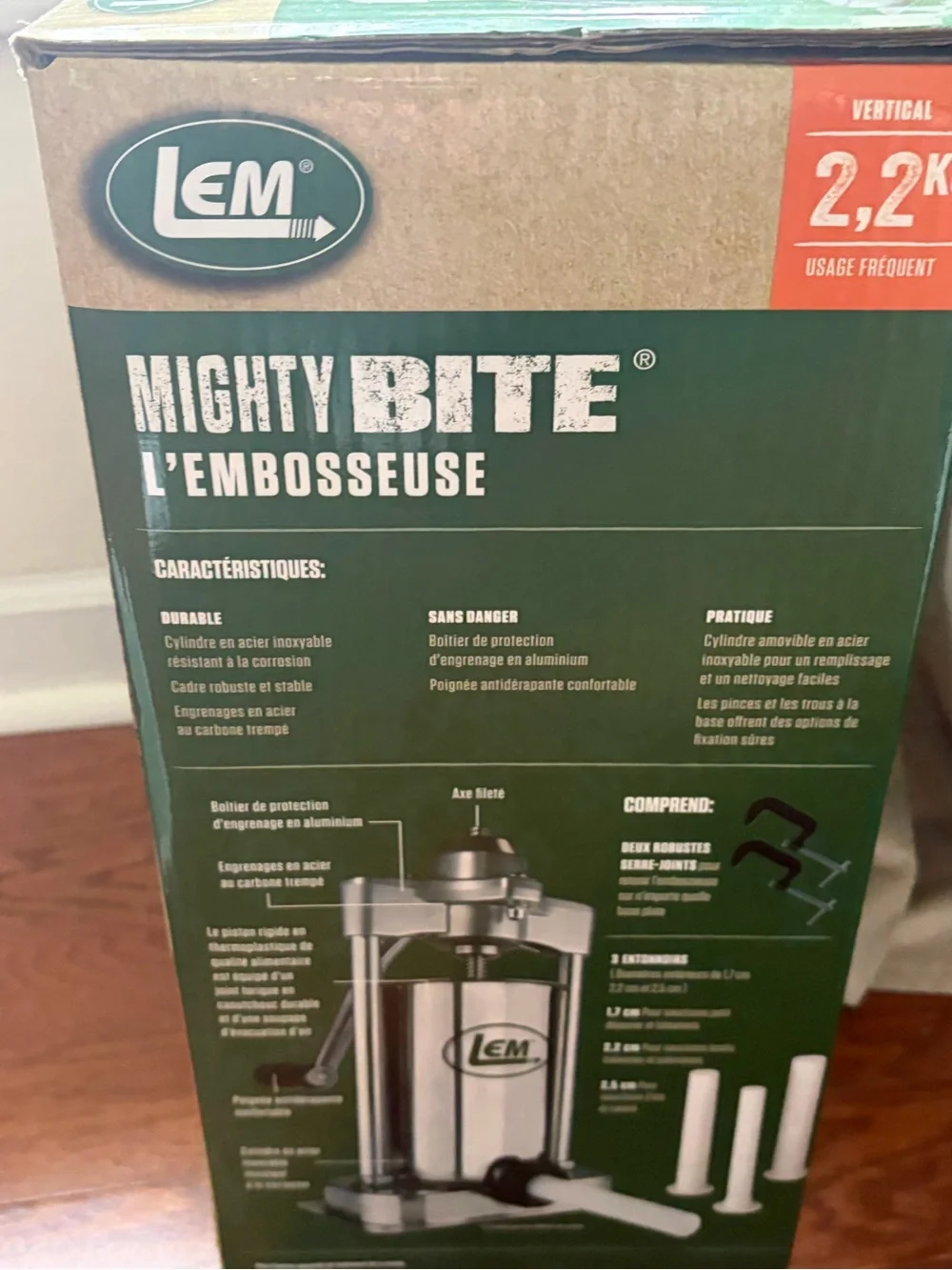 LEM Mighty Bite Stainless Steel Sausage Stuffer 5lb